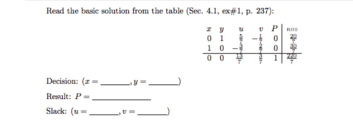 this subject is optimization and regression Read the basic solution from the