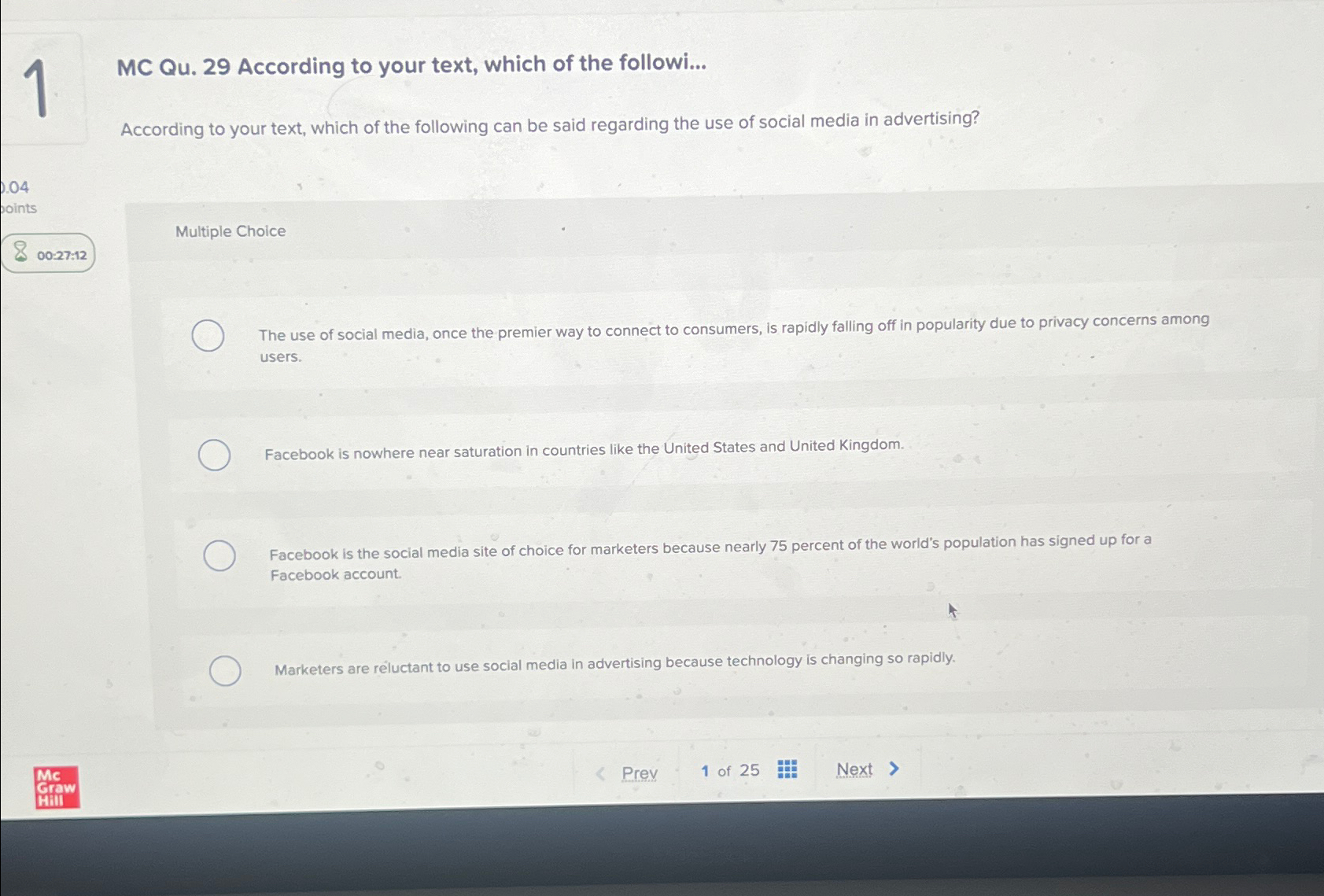  1 MC Qu.29 According to your text, which of the followi...