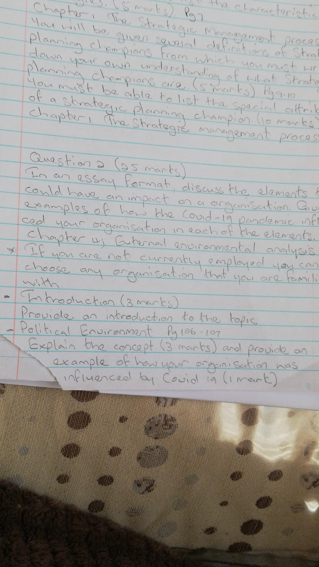 In an essay format, discuss the elements that could have am impact