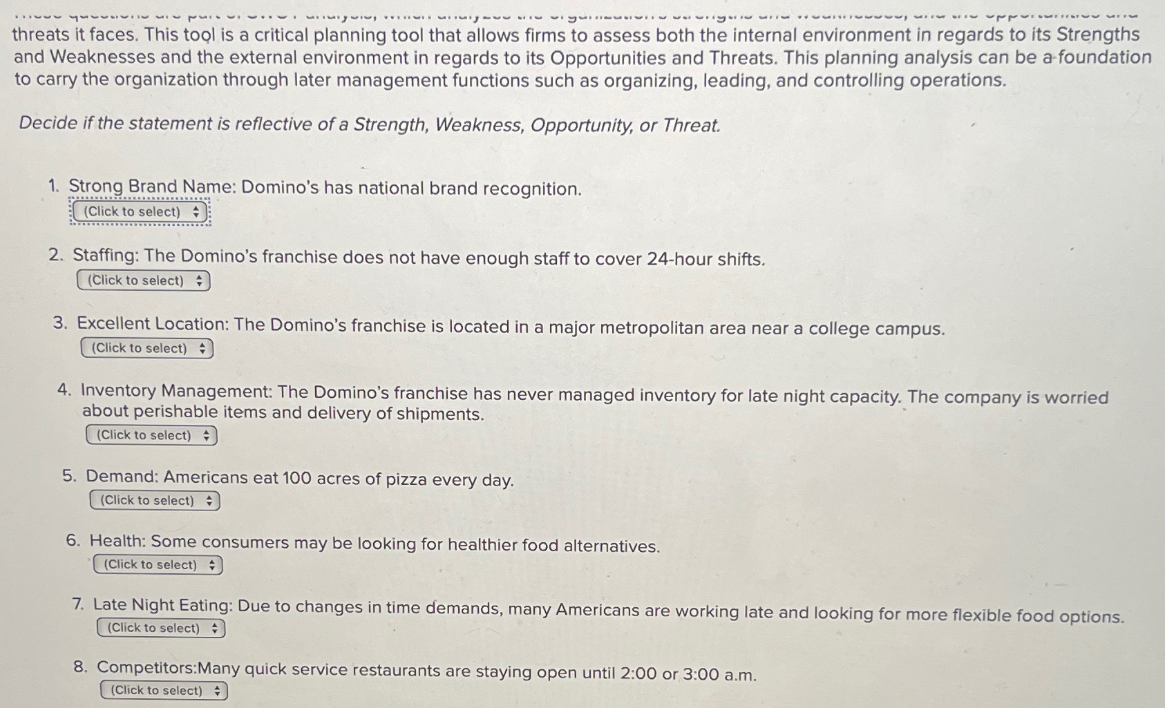  threats it faces. This tool is a critical planning tool that