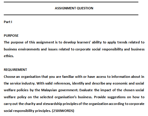 PURPOSE The purpose of this assignment is to develop learners' ability