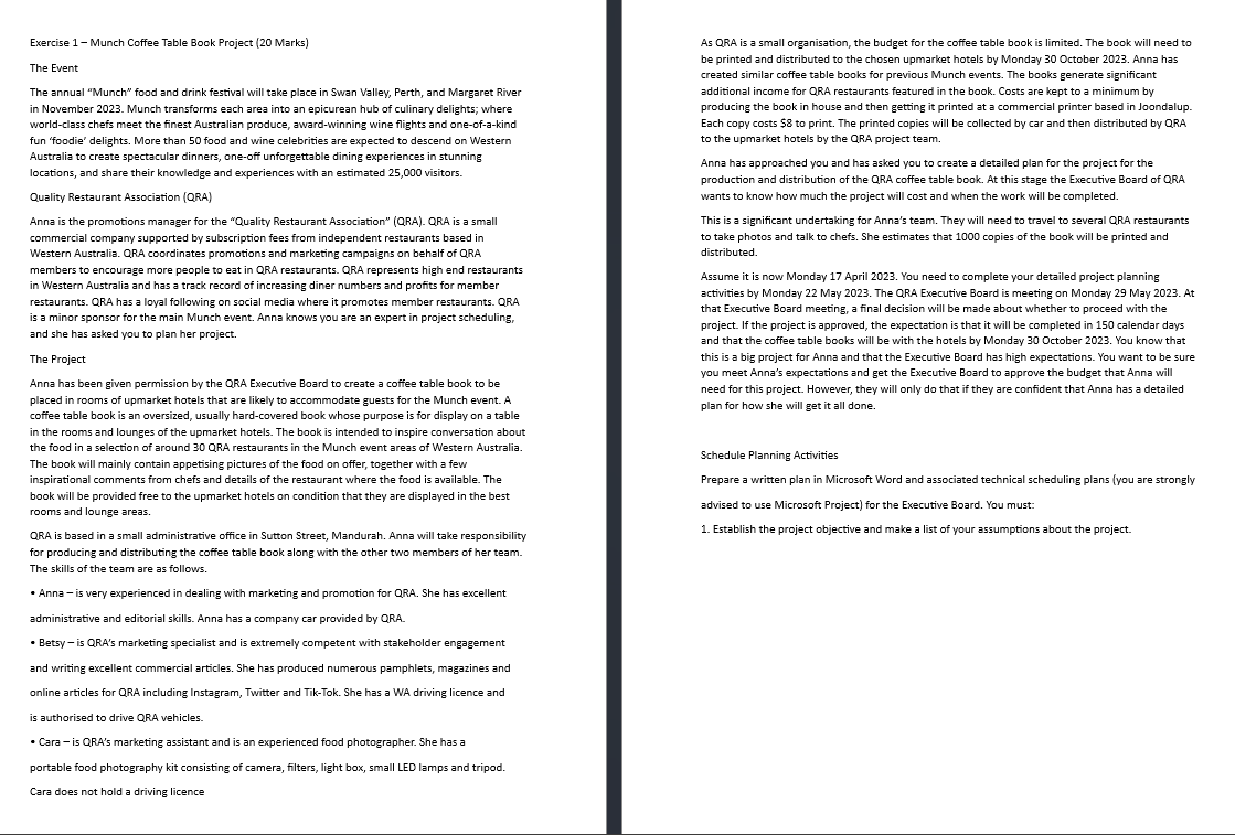  Exercise 1- Munch Coffee Table Book Project (20 Marks) The Event