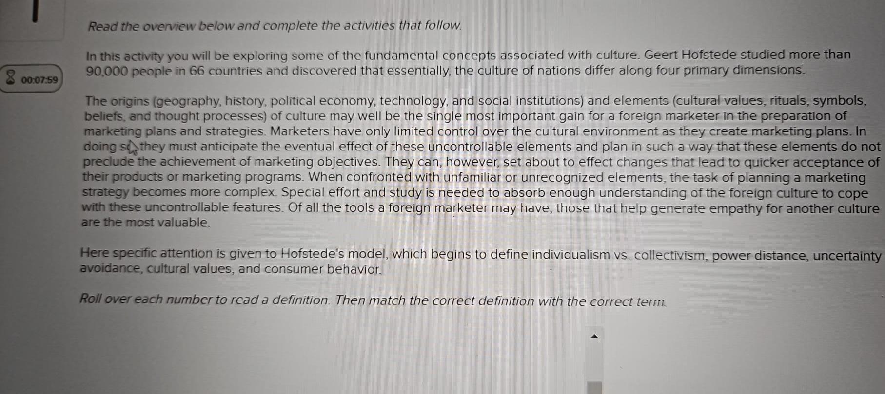  Read the overview below and complete the activities that follow. In