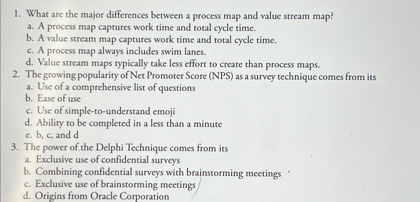  What are the major differences between a process map and value