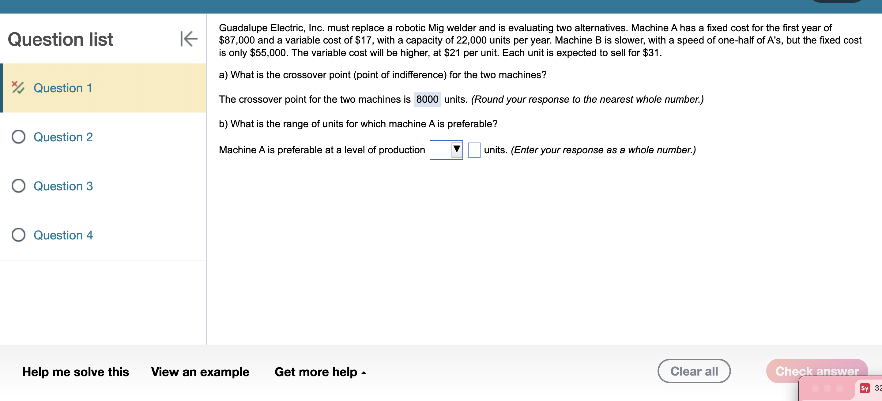  Question list x?? Question 1 Question 2 b) What is the