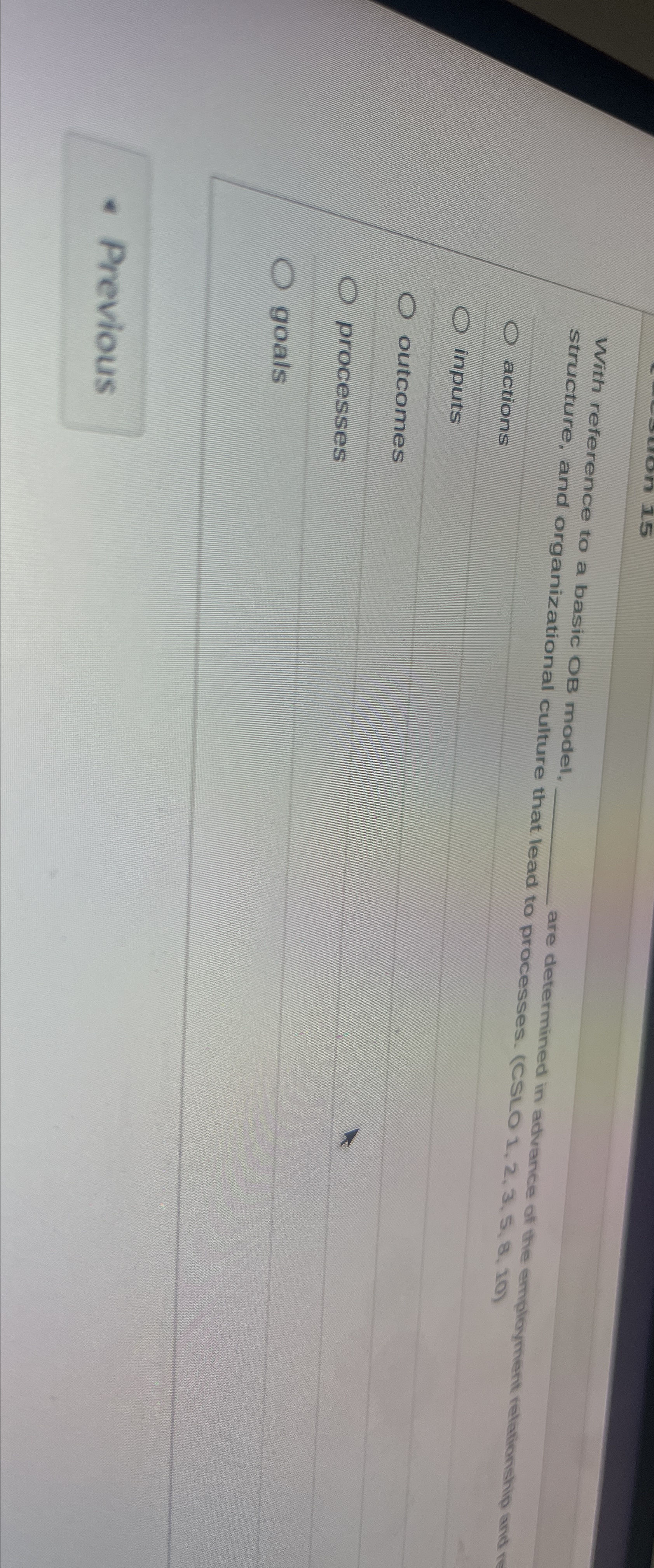  With reference to a basic OB model, are determined in advance