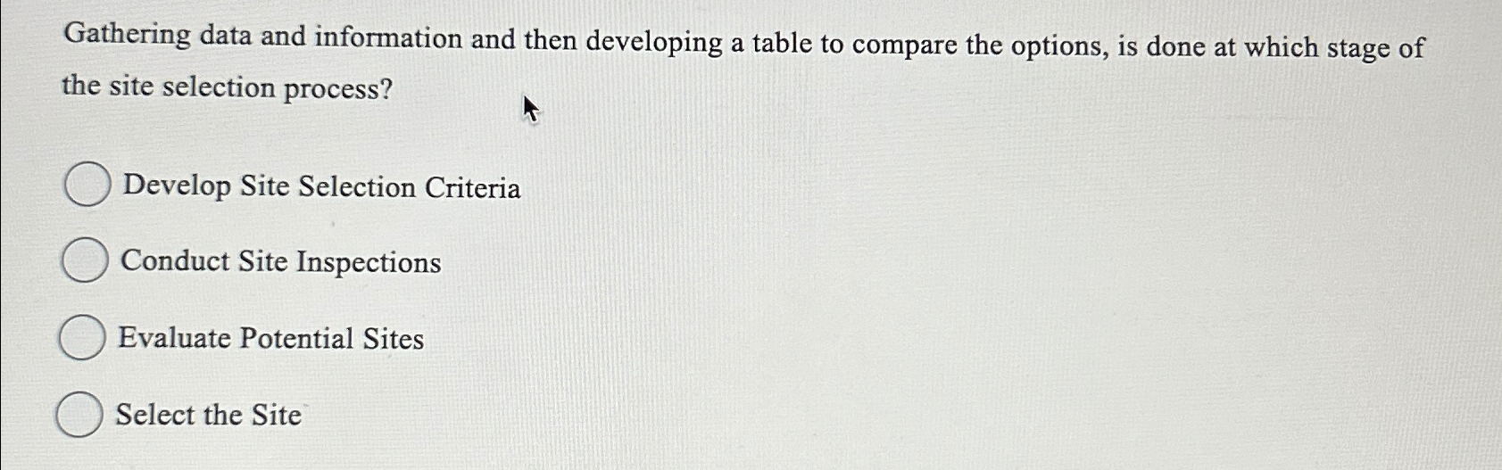  Gathering data and information and then developing a table to compare
