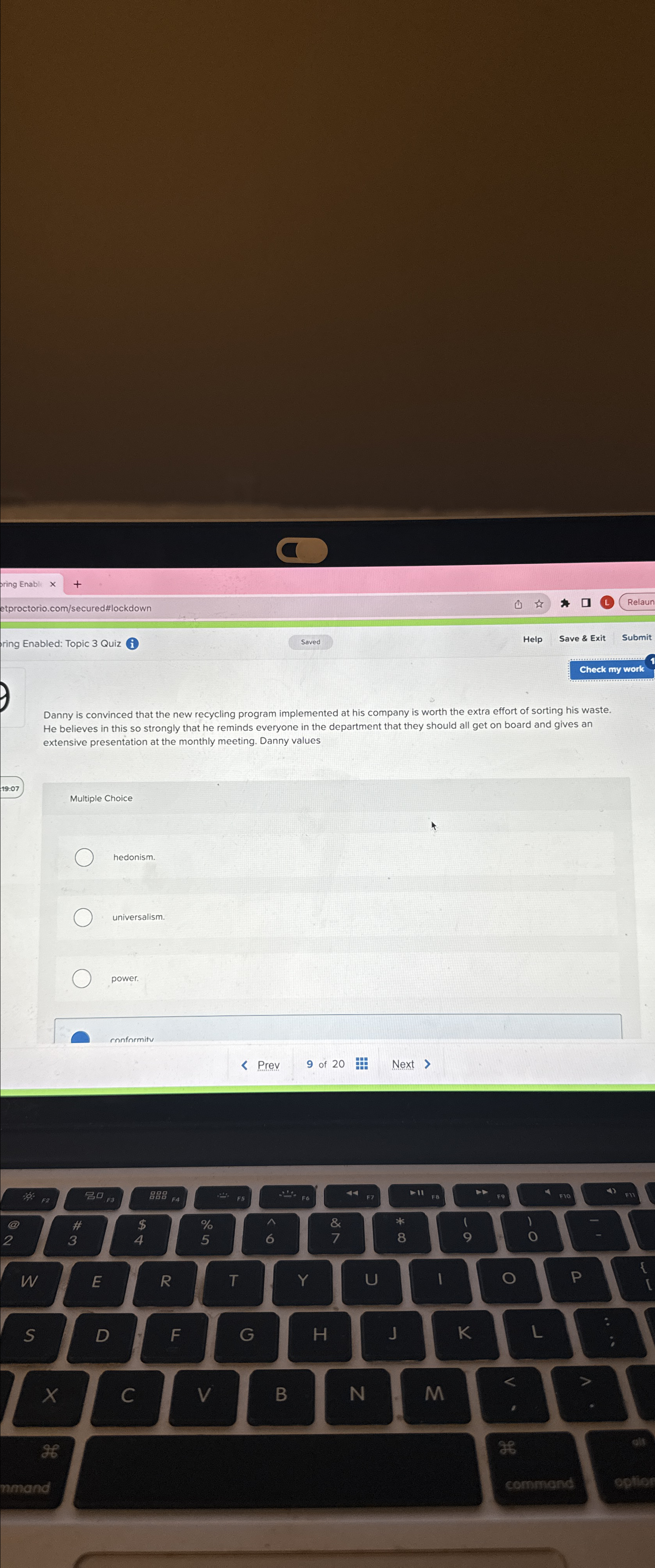  Danny is convinced that the new recycling program implemented at his