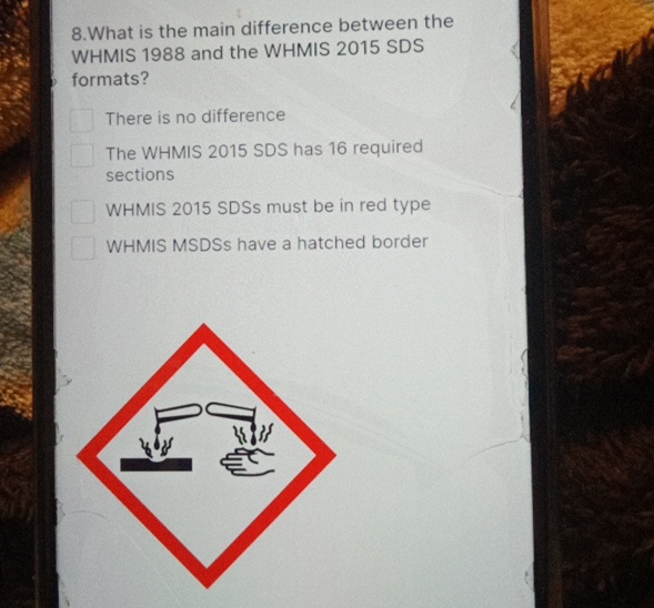  What is the main difference between the WHMIS 1988 and the