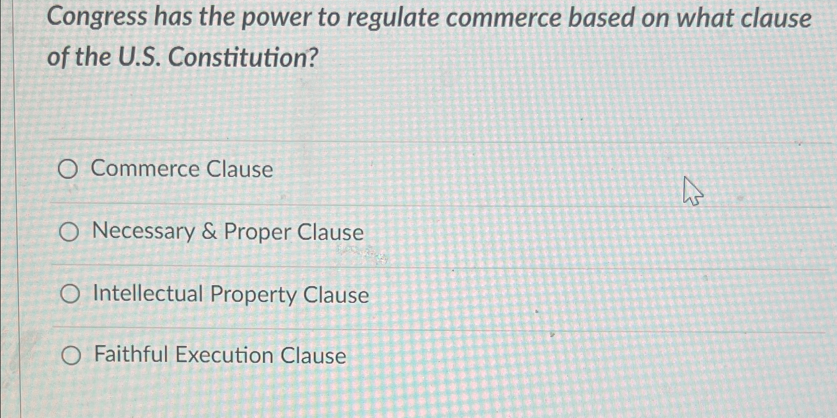  Congress has the power to regulate commerce based on what clause
