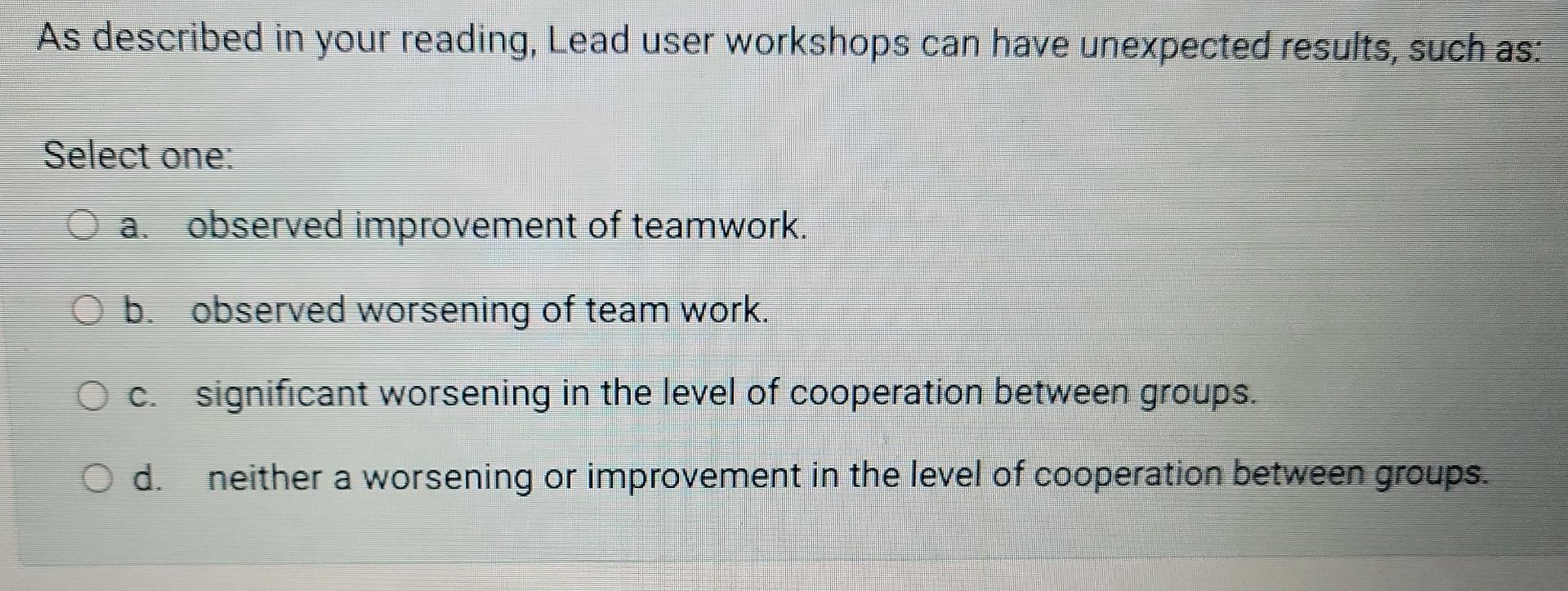 novel product concept. In your reading it was discovered that Lead user