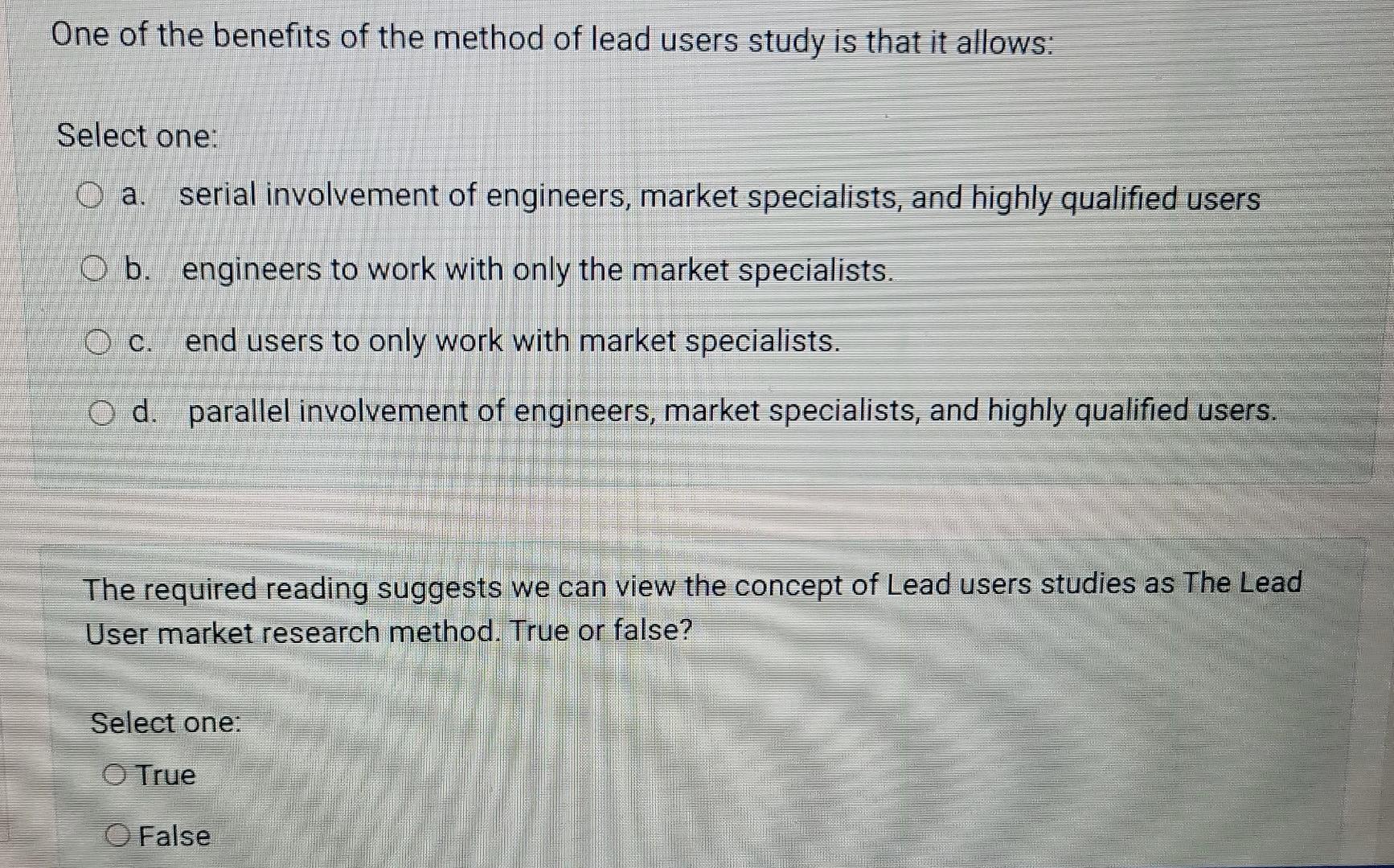 studies had two advantages over conventional marketing research. Which ones? (Select 2