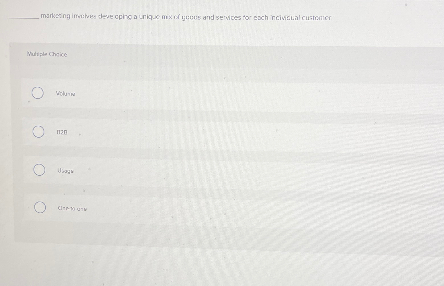  marketing involves developing a unique mix of goods and services for