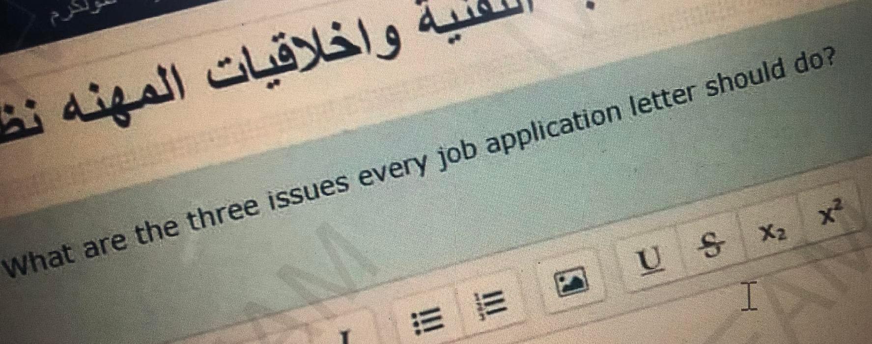  What are the three issues every job application letter should do?