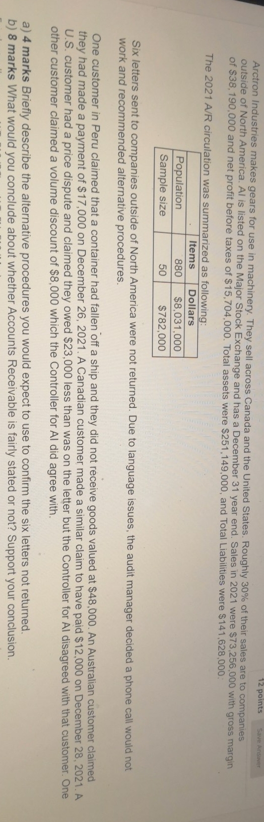 This is Auditing. Please complete fully all requirements below, and explain detail.