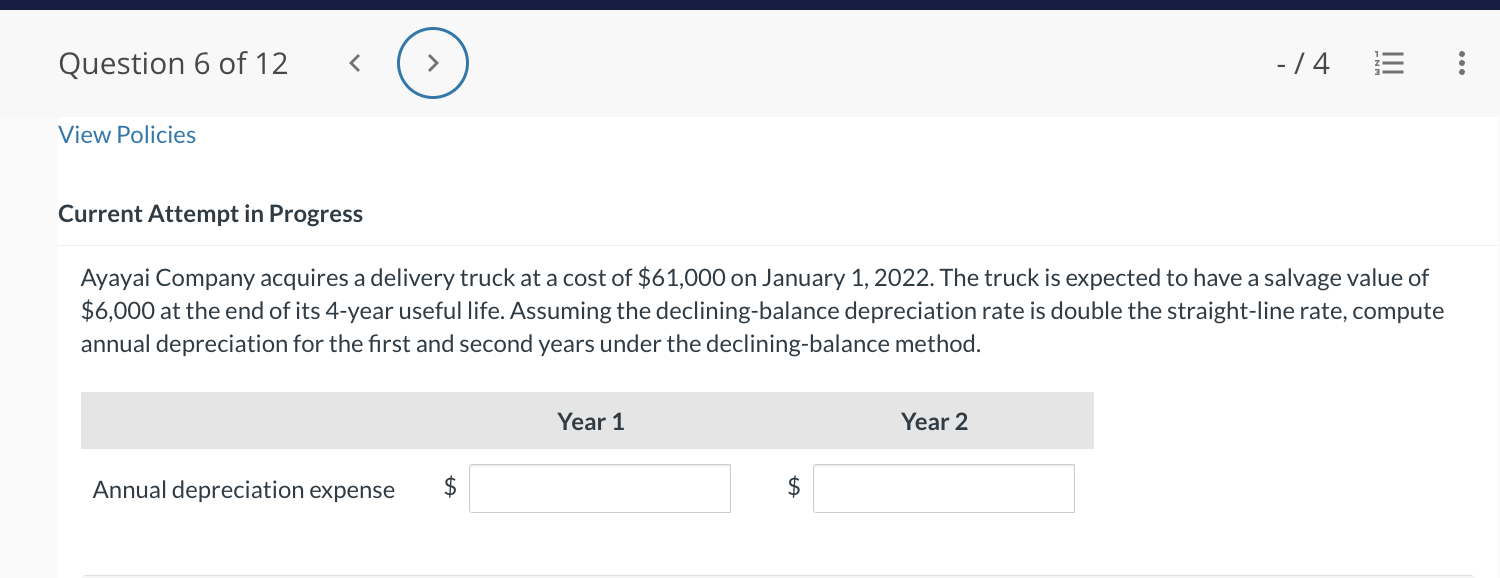 the land? Cost ofthe land $ .00 Question 2 0f12 - l