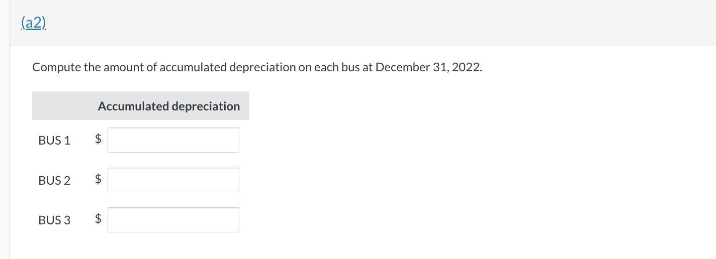 - / 6 '55 ('2). Record adjusting entries for depreciation for 2023.