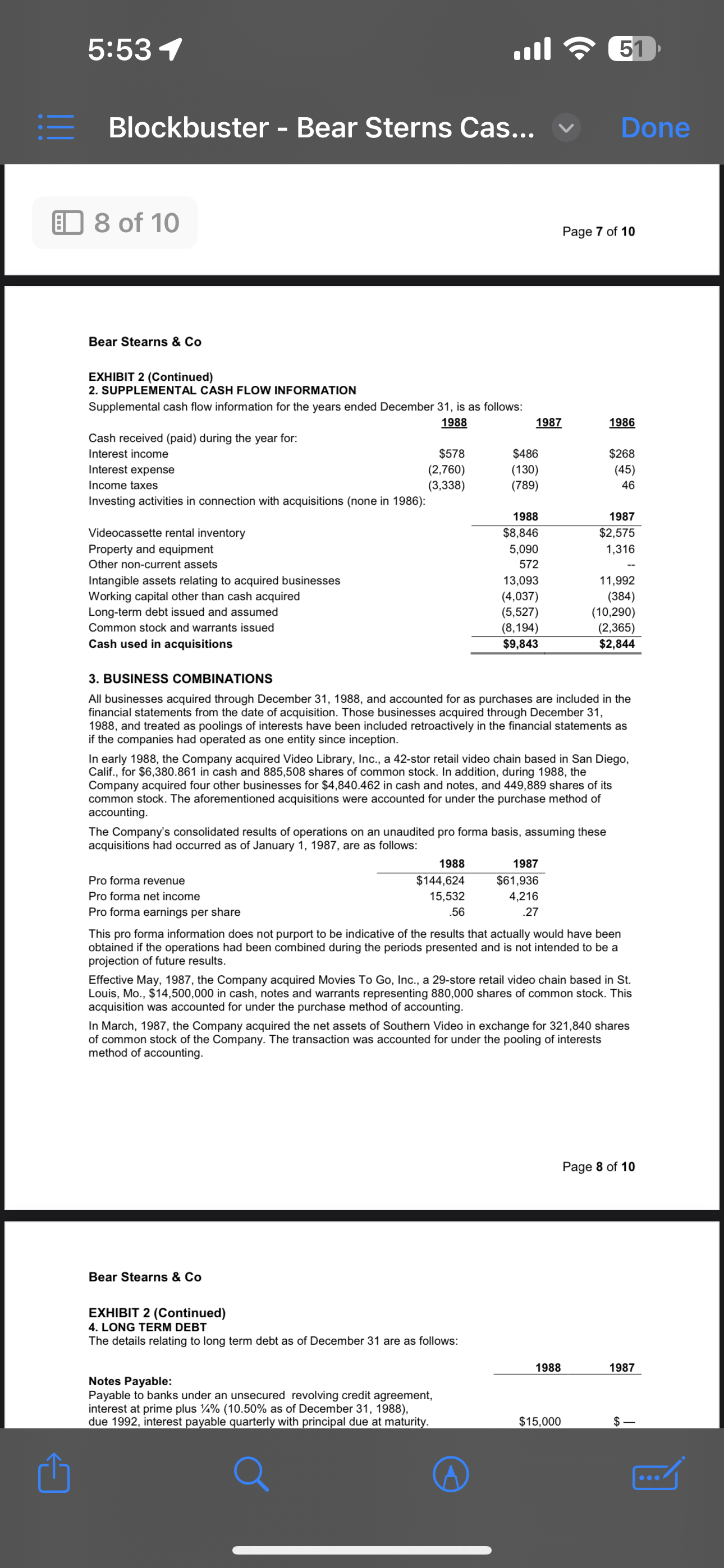 share: $33 V1) increased owned and franchised video stores from 19 at