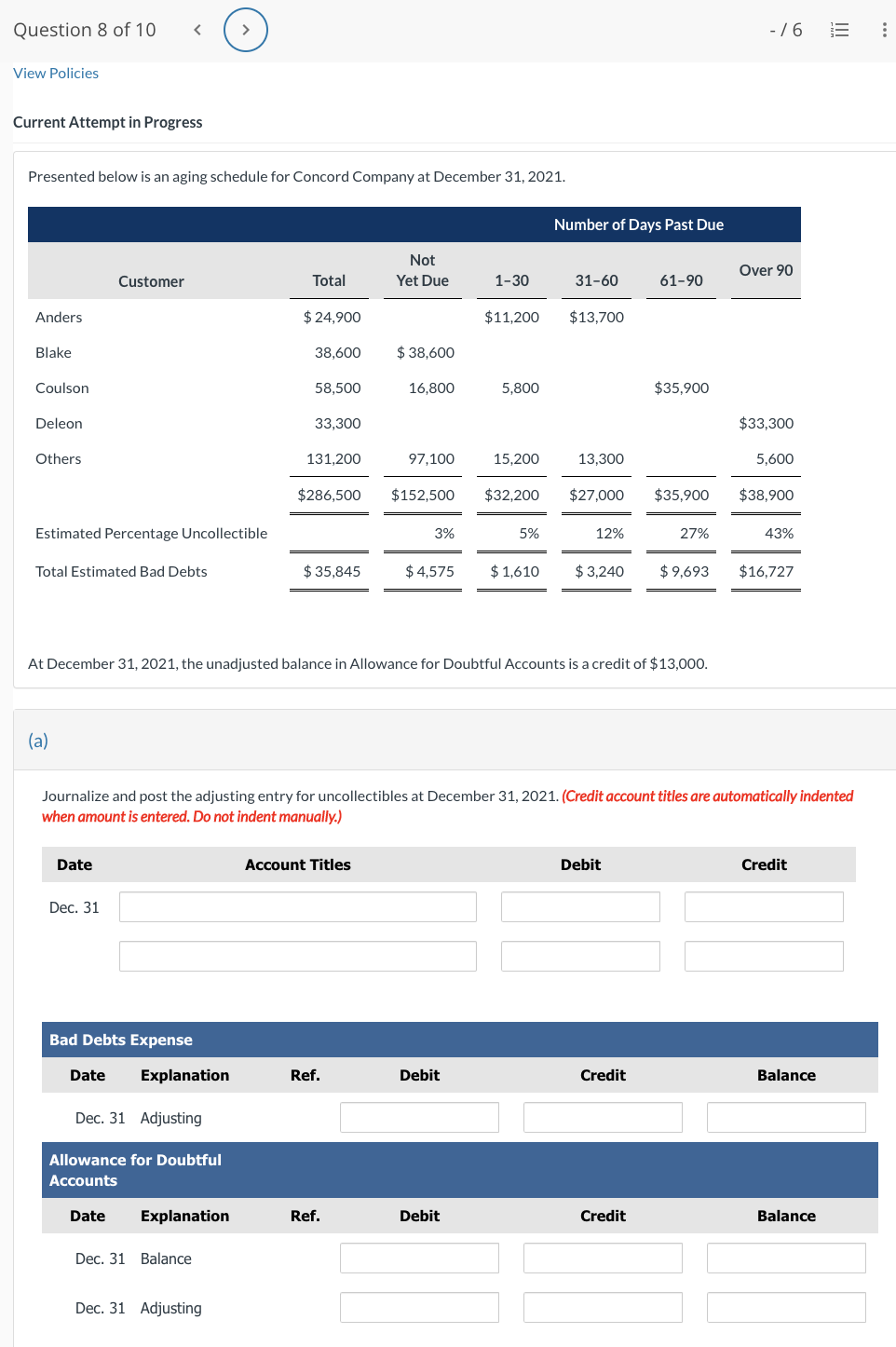 c. On July 11, Waegelein Inc. paid the balance due. Account Titles