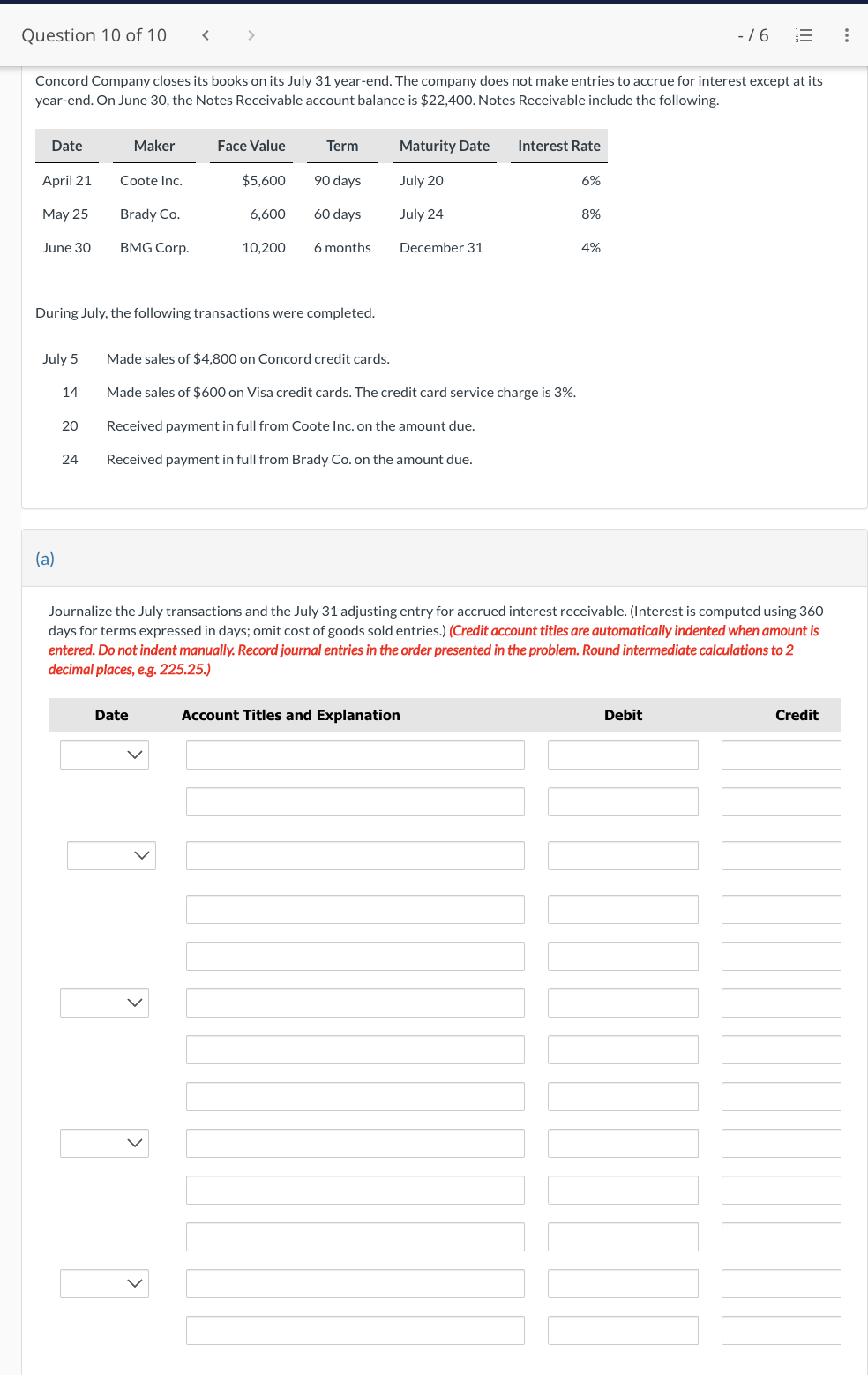 account these 20 22 selected events and transactions. (Credit account titles are