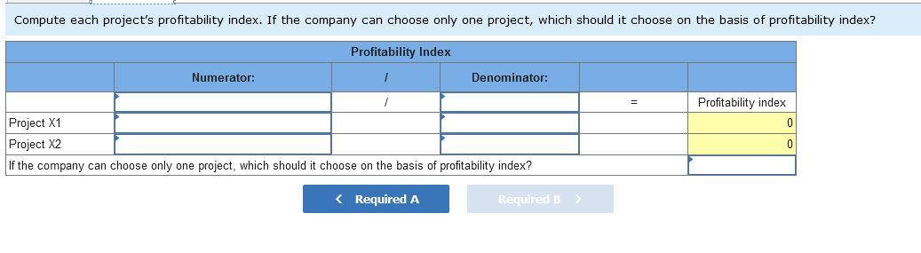 500 54, 500 Year 63, 500 44, 500 a. Compute each project's
