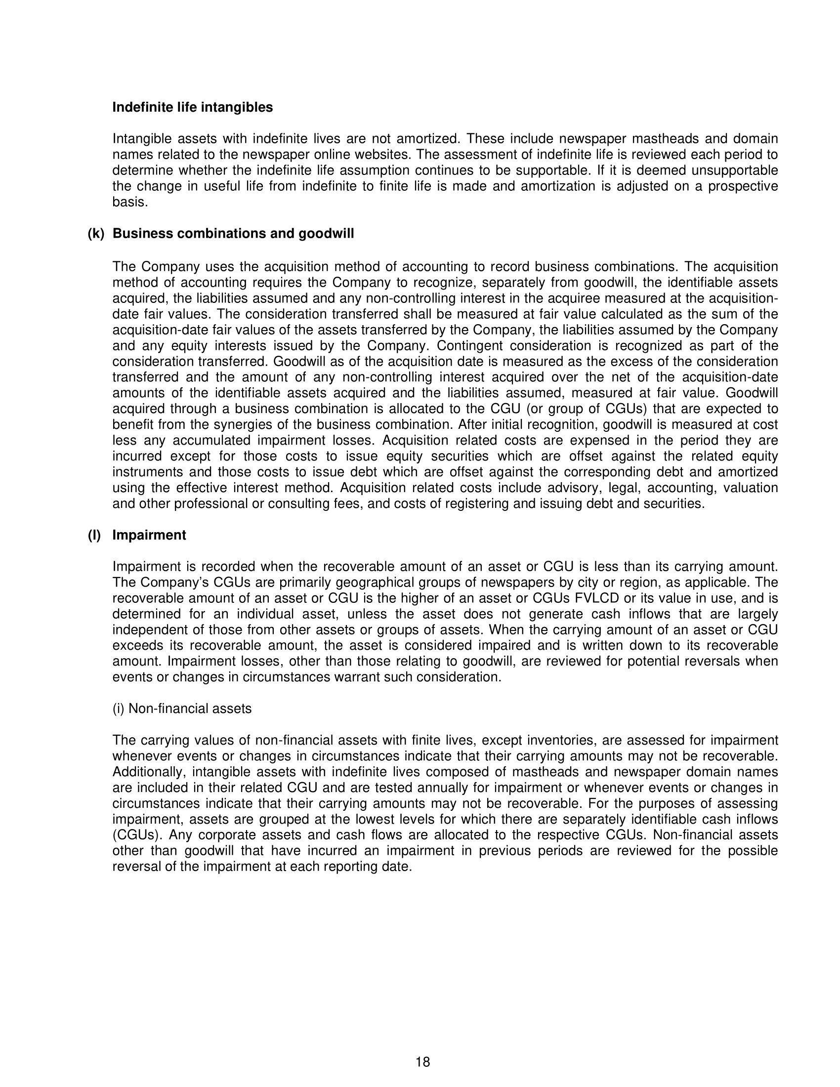 over the financial reporting process, auditing matters and financial reporting issues, and