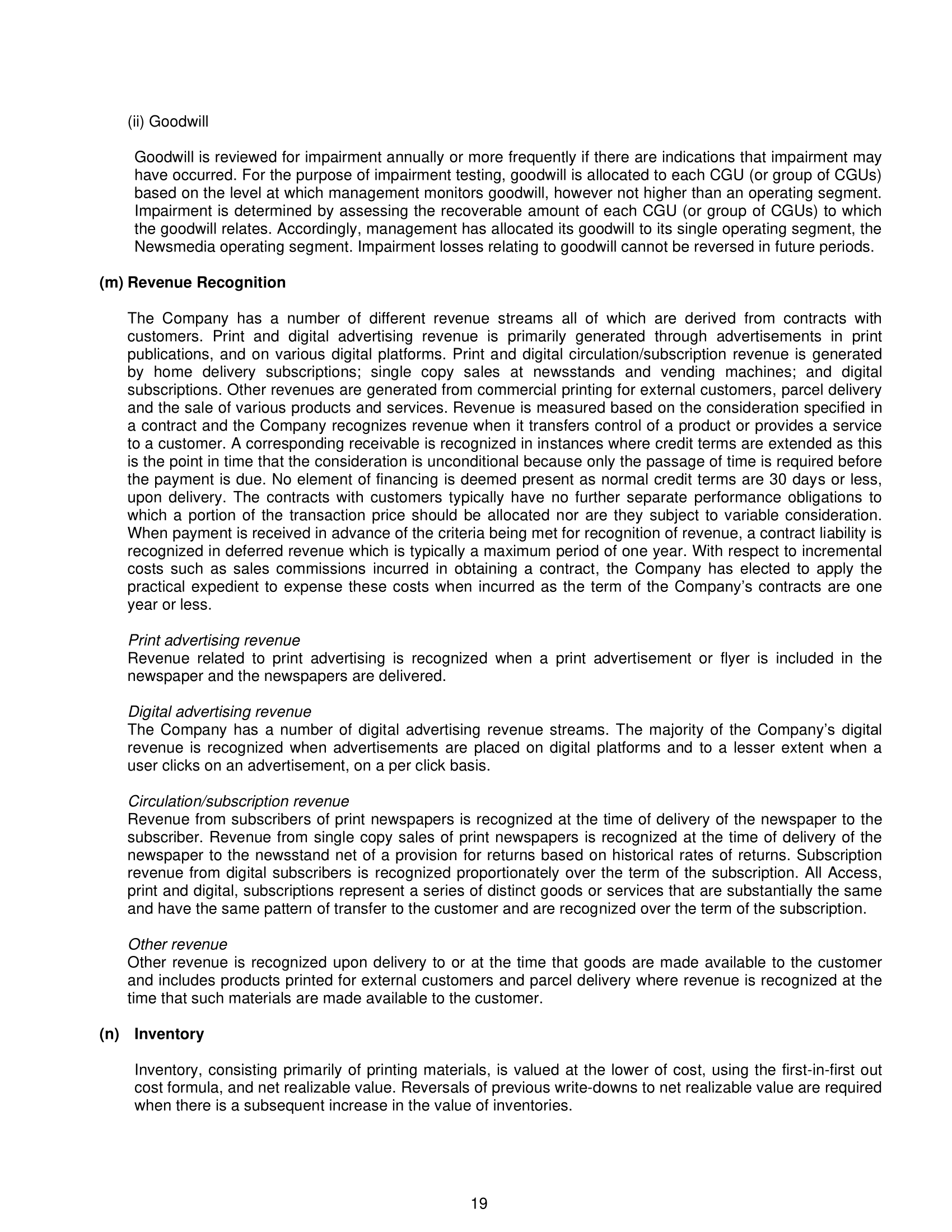 formulates the appropriate recommendations to the Board of Directors. The auditor appointed