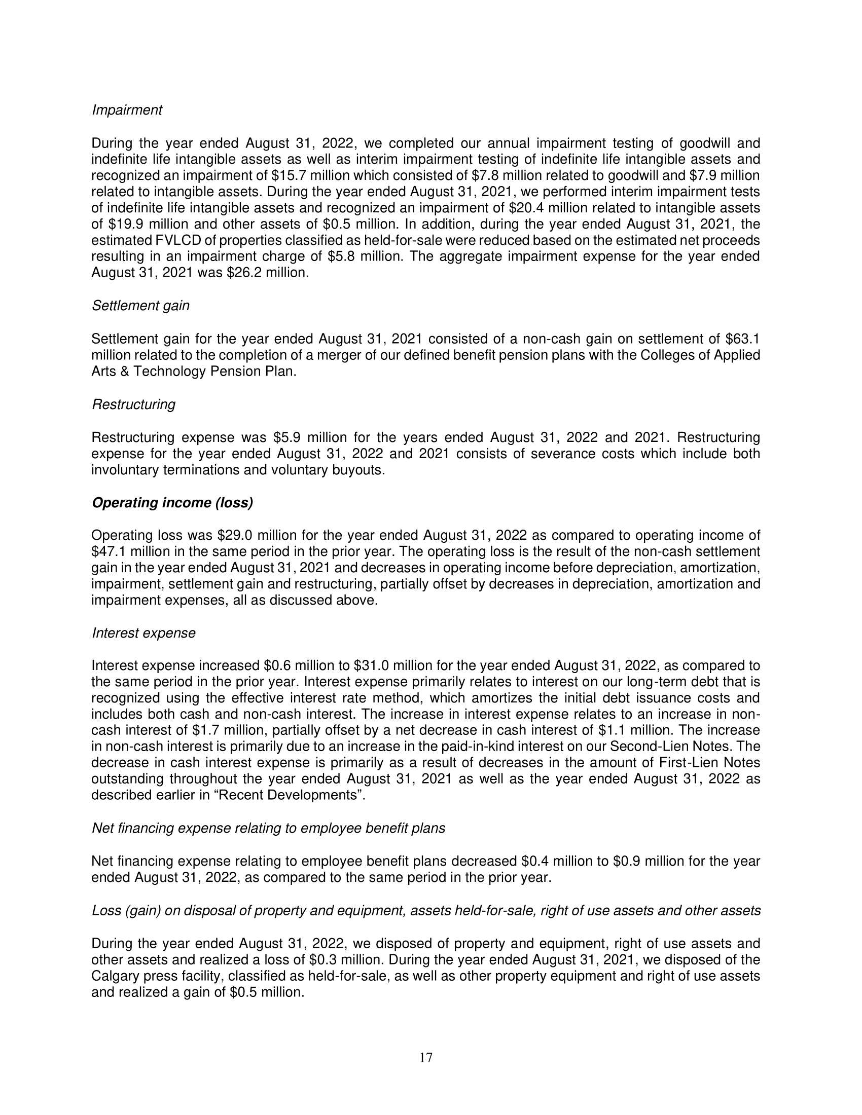 addressing the matter included the following procedures, among others: Refer to note