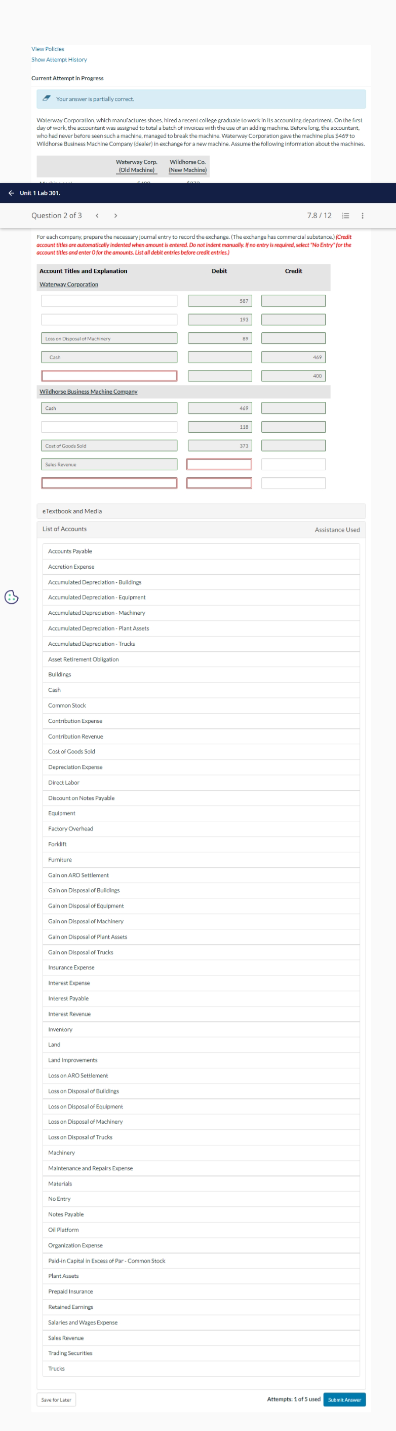 View Policies Show Attempt History Current Attempt in Progress Your answer