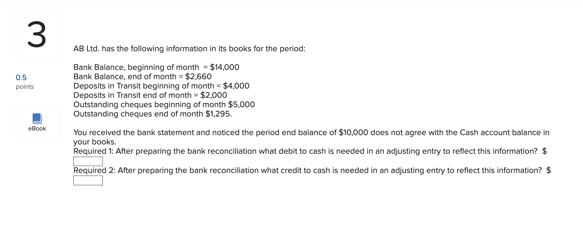 balance per Bank $23,499 ROINE NSF fee $ 5.60 Interest earned on