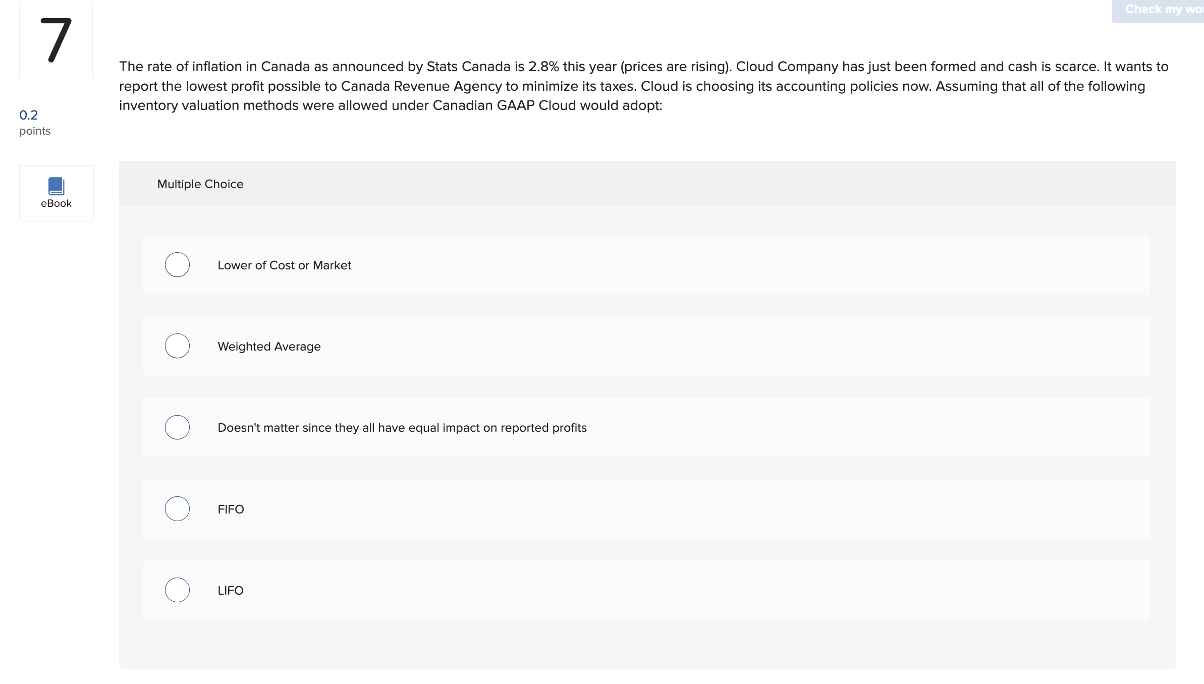to record a debit due to interest earned on bank balance $18.32