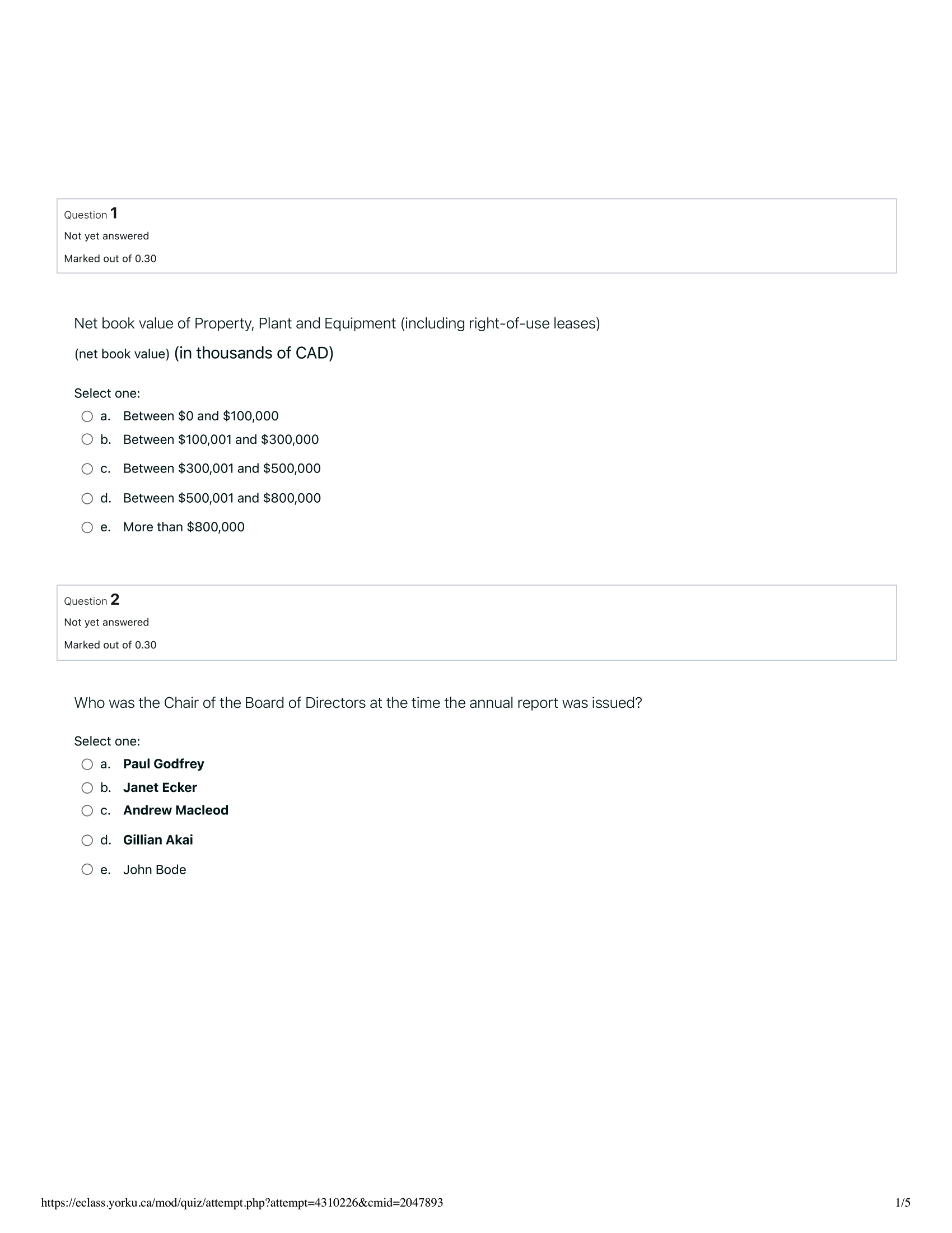 the key assumptions used by management in developing the cash flow forecasts.