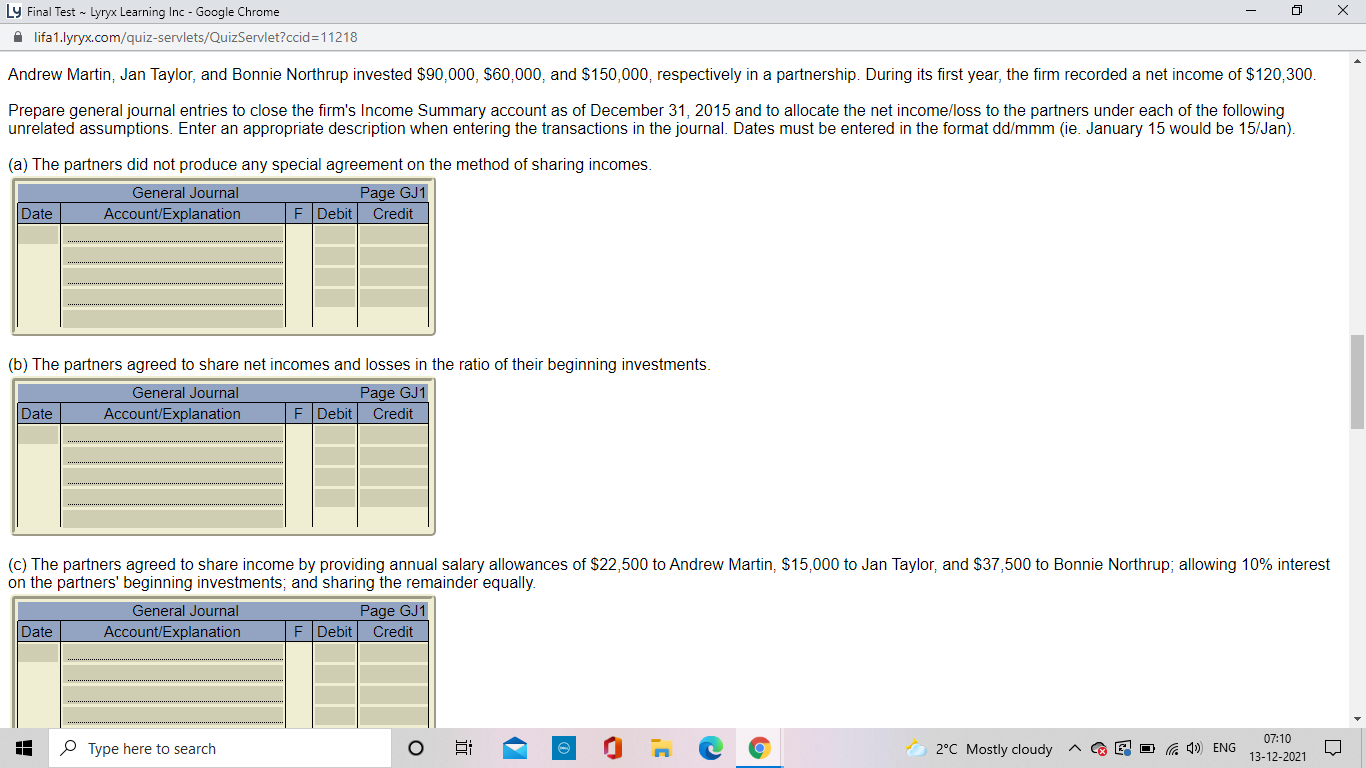  Ly Final Test ~ Lyryx Learning Inc - Google Chrome X