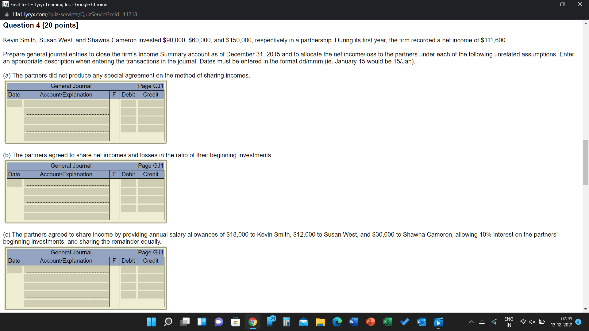  Ly Final Test ~ Lyryx Learning Inc - Google Chrome X