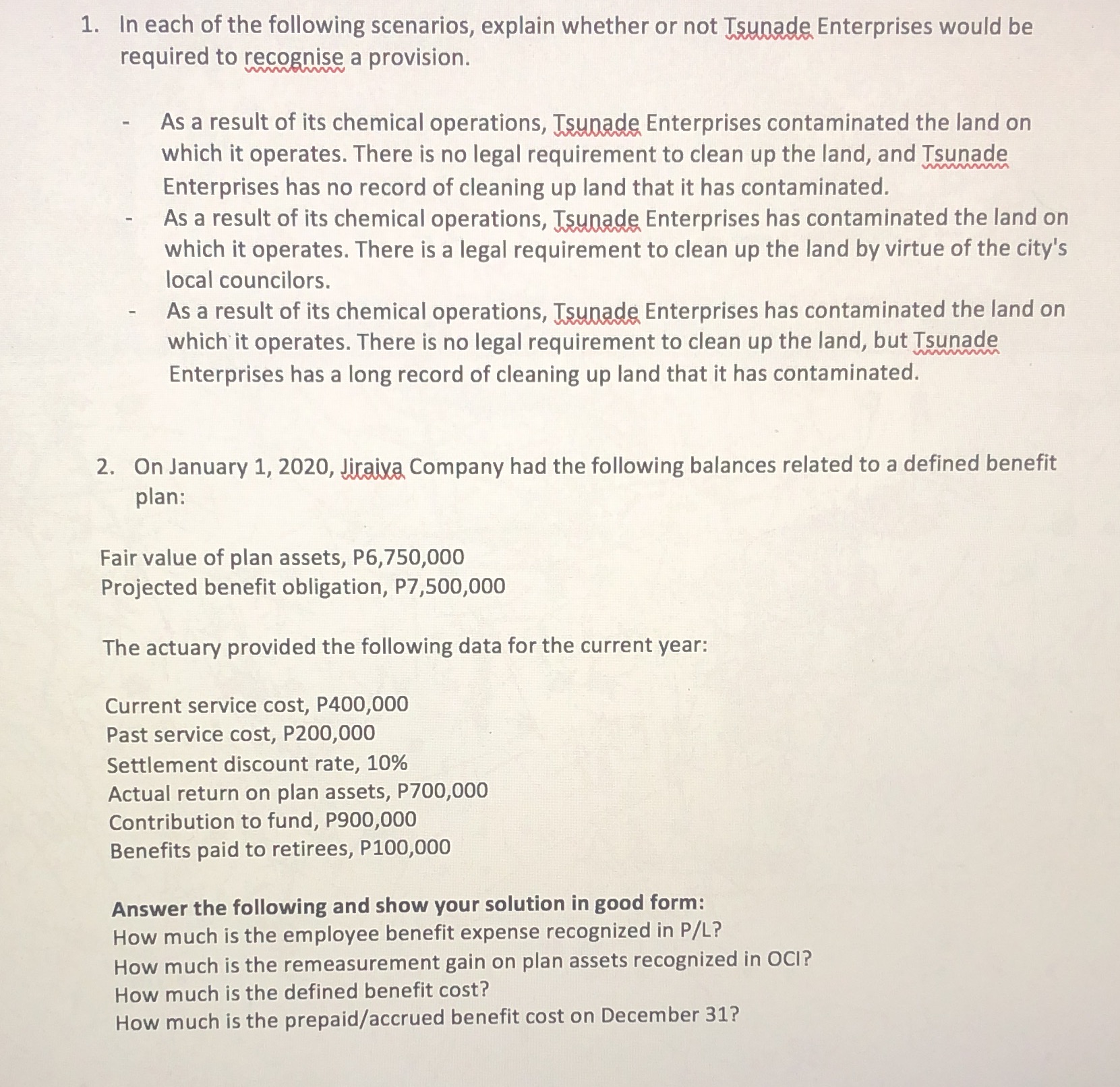 Please answer these questions 1 & 2 with solution and explanation. Thank
