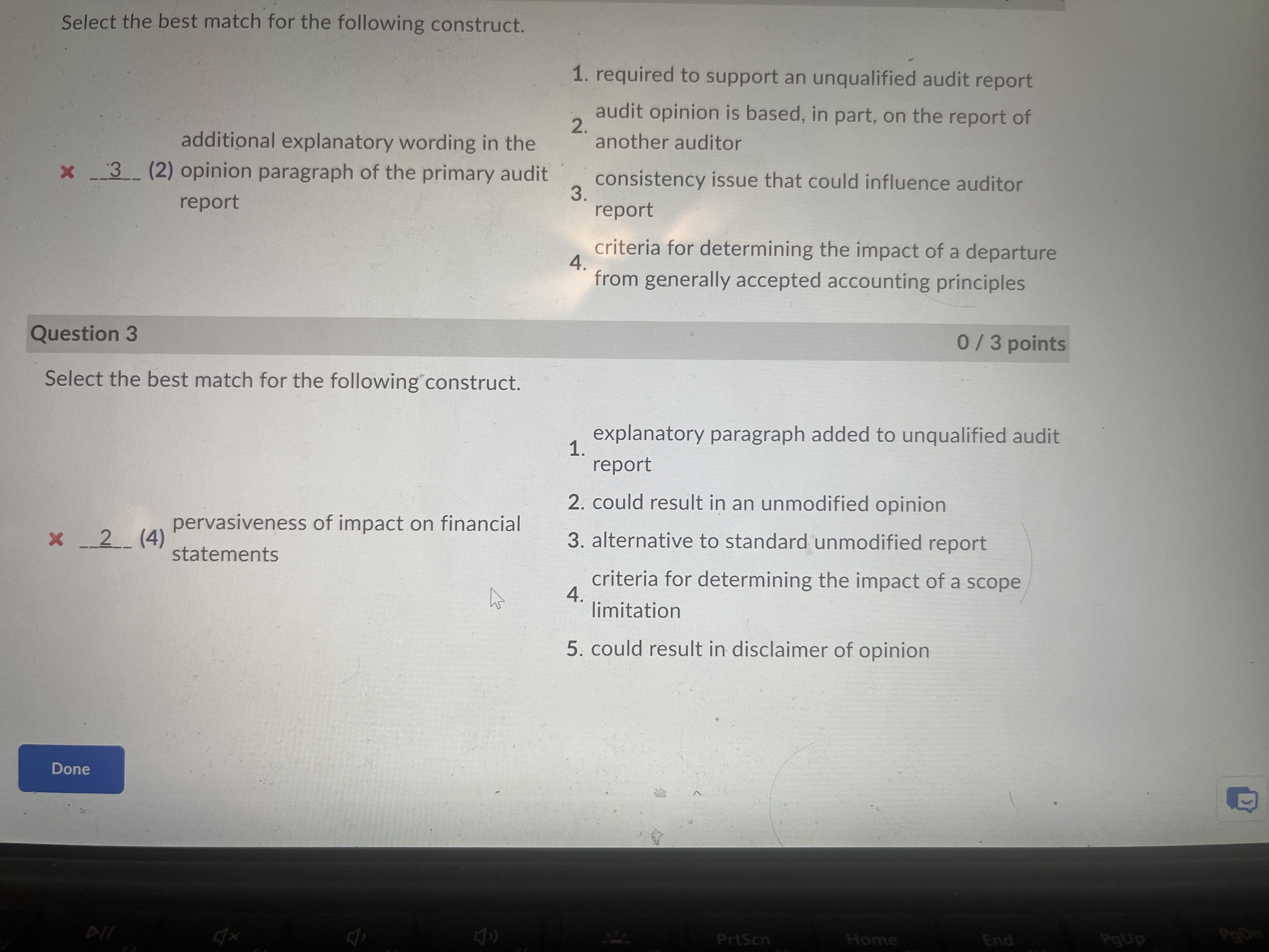  Select the best match for the following construct. 1. required to