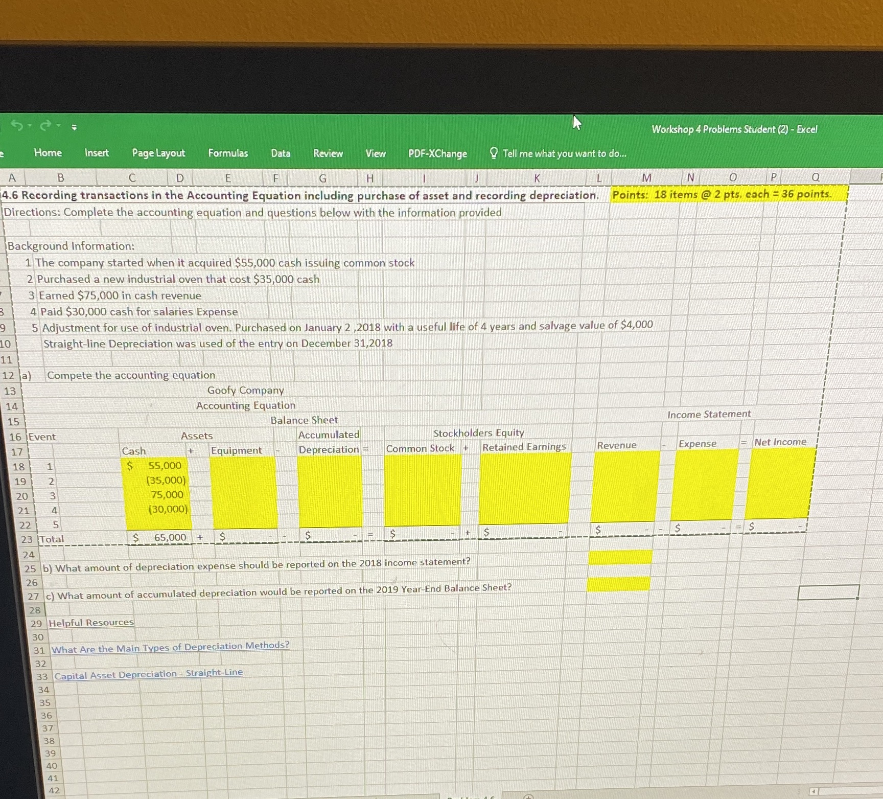 Workshop 4 Problems Student (2) - Excel Home Insert Page Layout