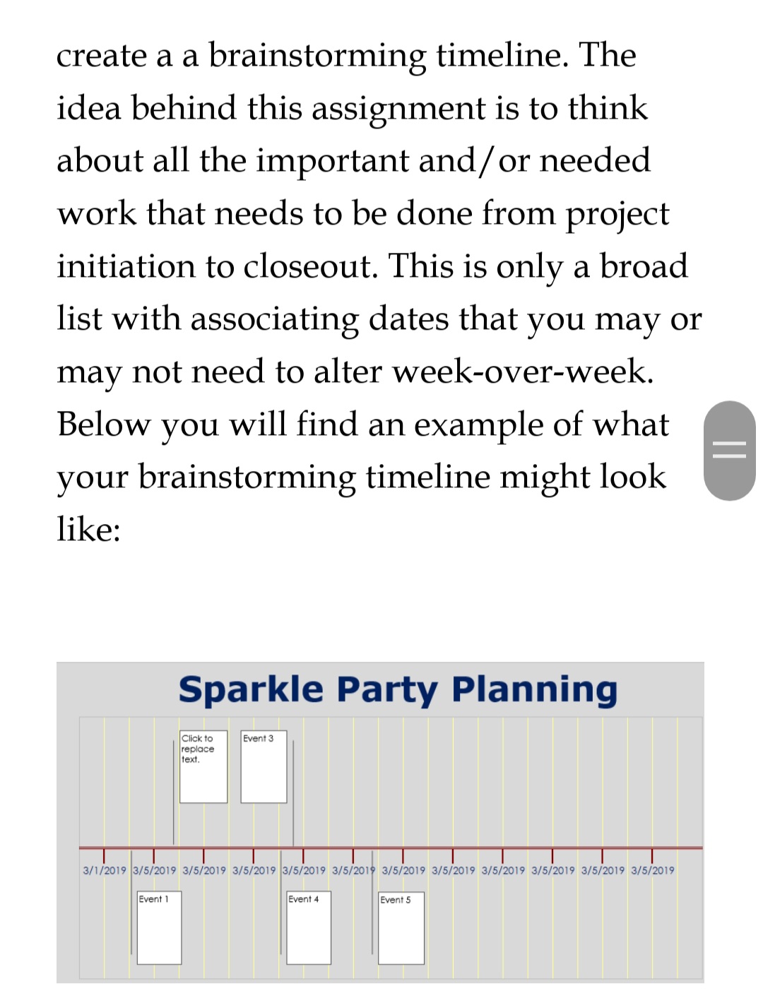 Planning Corporation, which is a company that plans major events such as