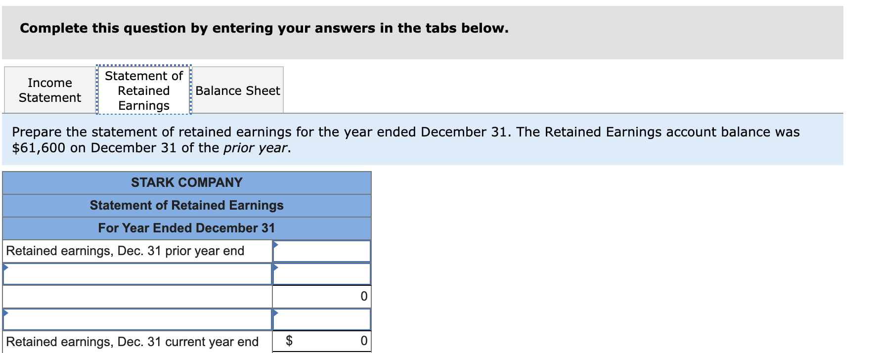 trial balance of Stark Company. Notes payable $ 20 , 000 Accumulated