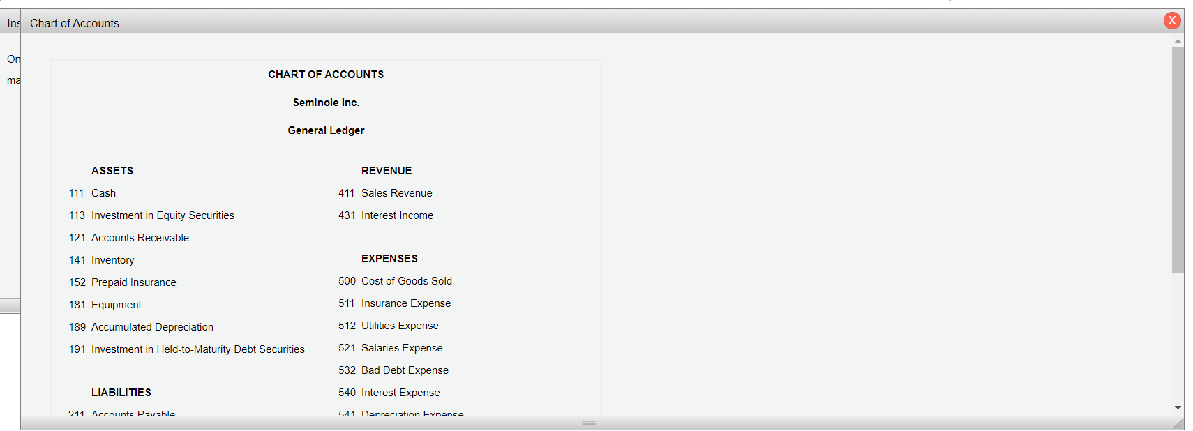 please and thank you Trading Securities Instructions Chart of Accounts General Journal