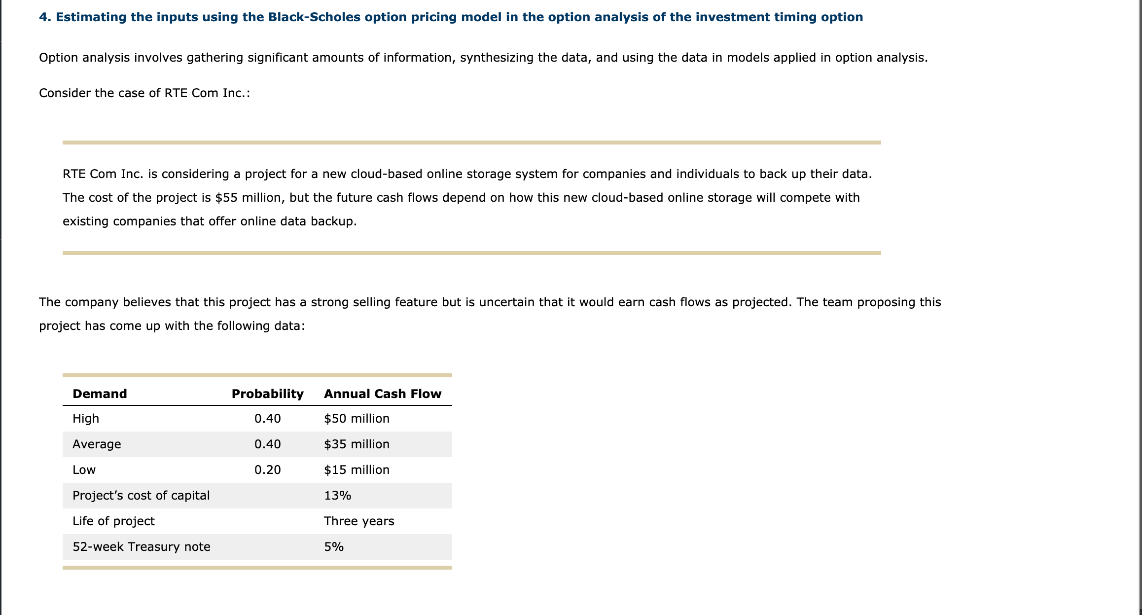 Please help me to answer this question? 4. Estimating the inputs using