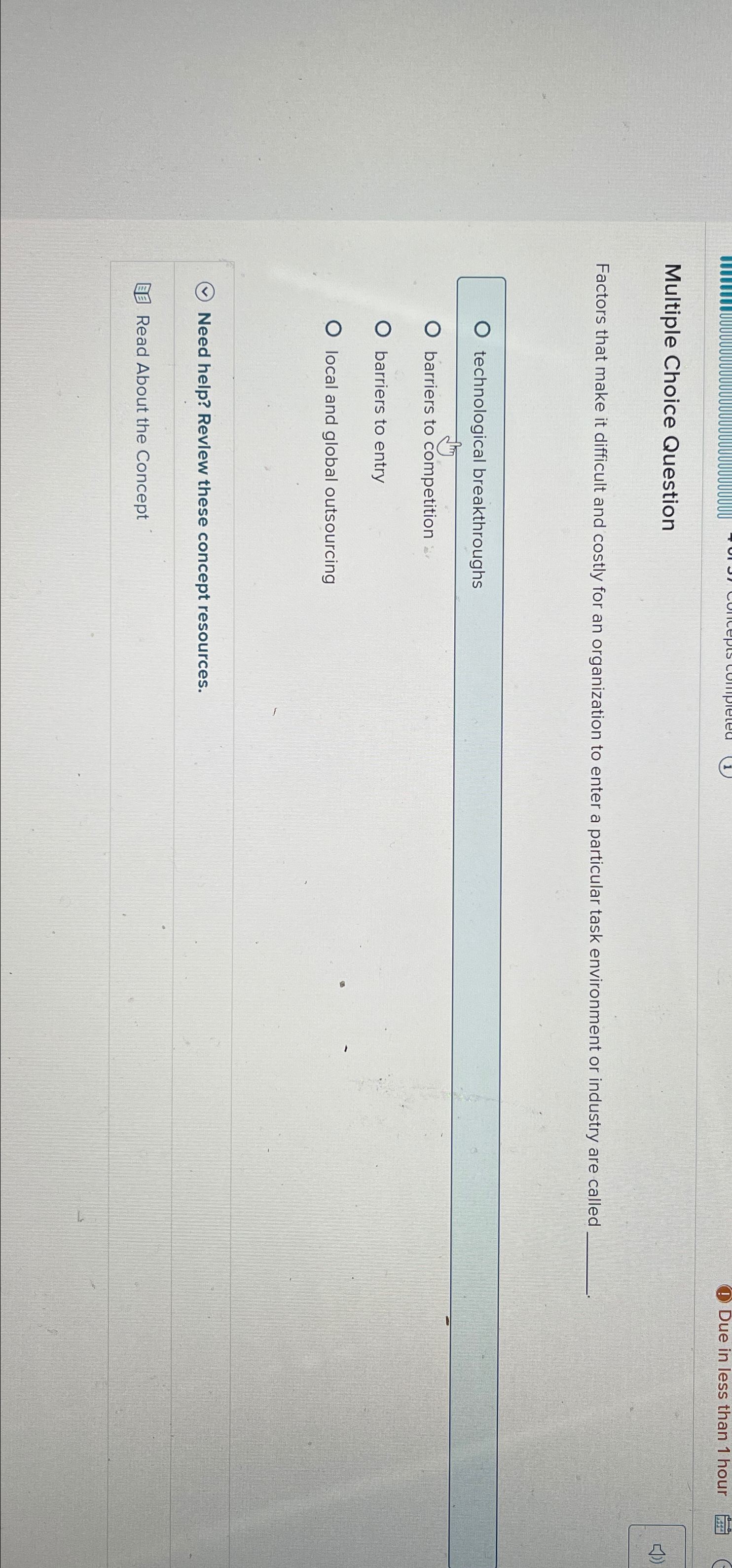  Multiple Choice Question Factors that make it difficult and costly for