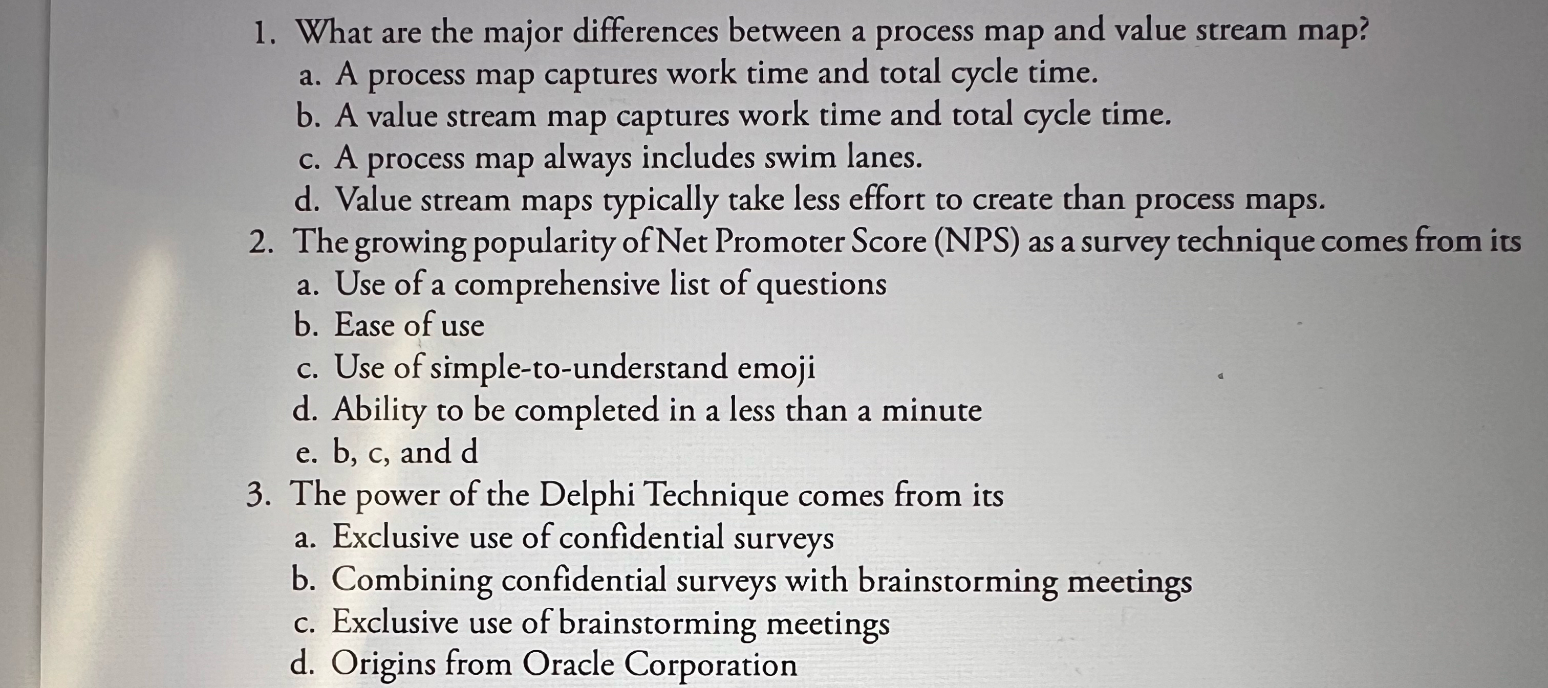  What are the major differences between a process map and value