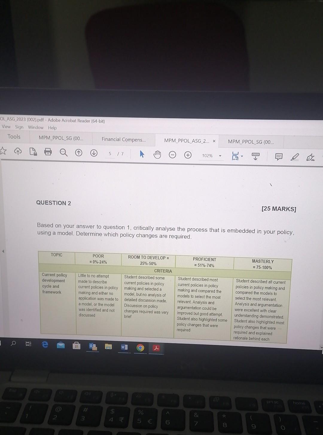 Based on your answer to question 1, critically analyse the process