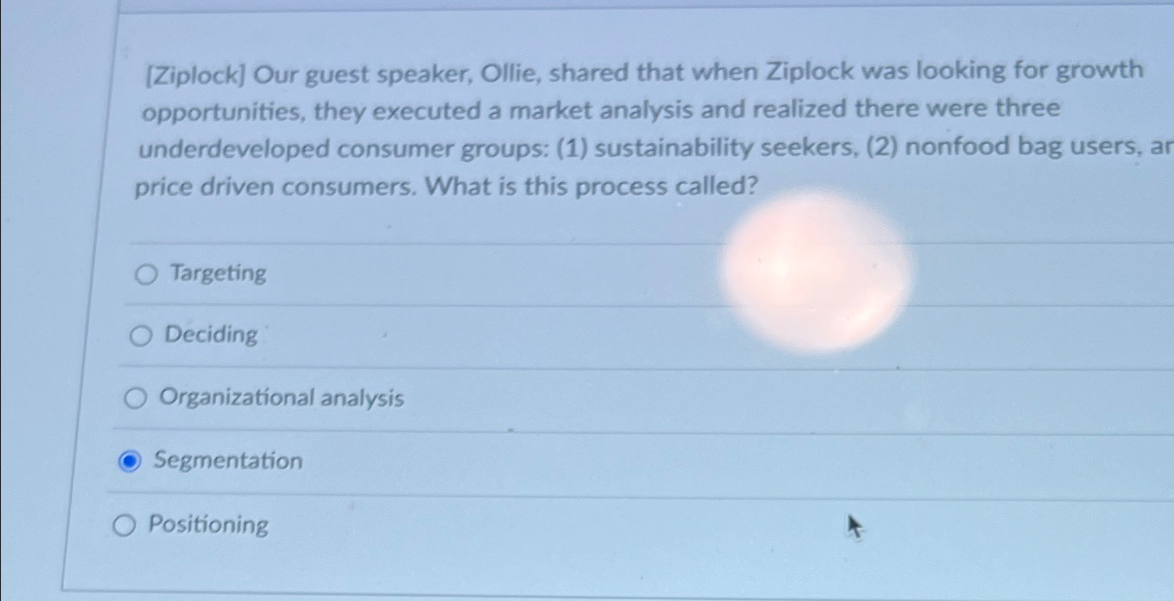  [Ziplock] Our guest speaker, Ollie, shared that when Ziplock was looking
