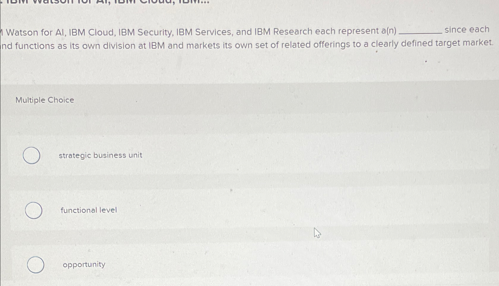  Watson for AI, IBM Cloud, IBM Security, IBM Services, and IBM