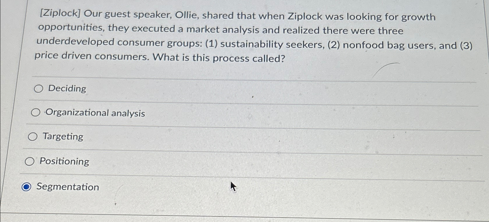  [Ziplock] Our guest speaker, Ollie, shared that when Ziplock was looking