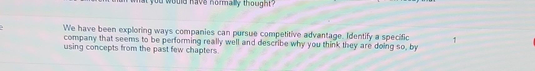 NOT Tesla please chapter information We have been exploring ways companies