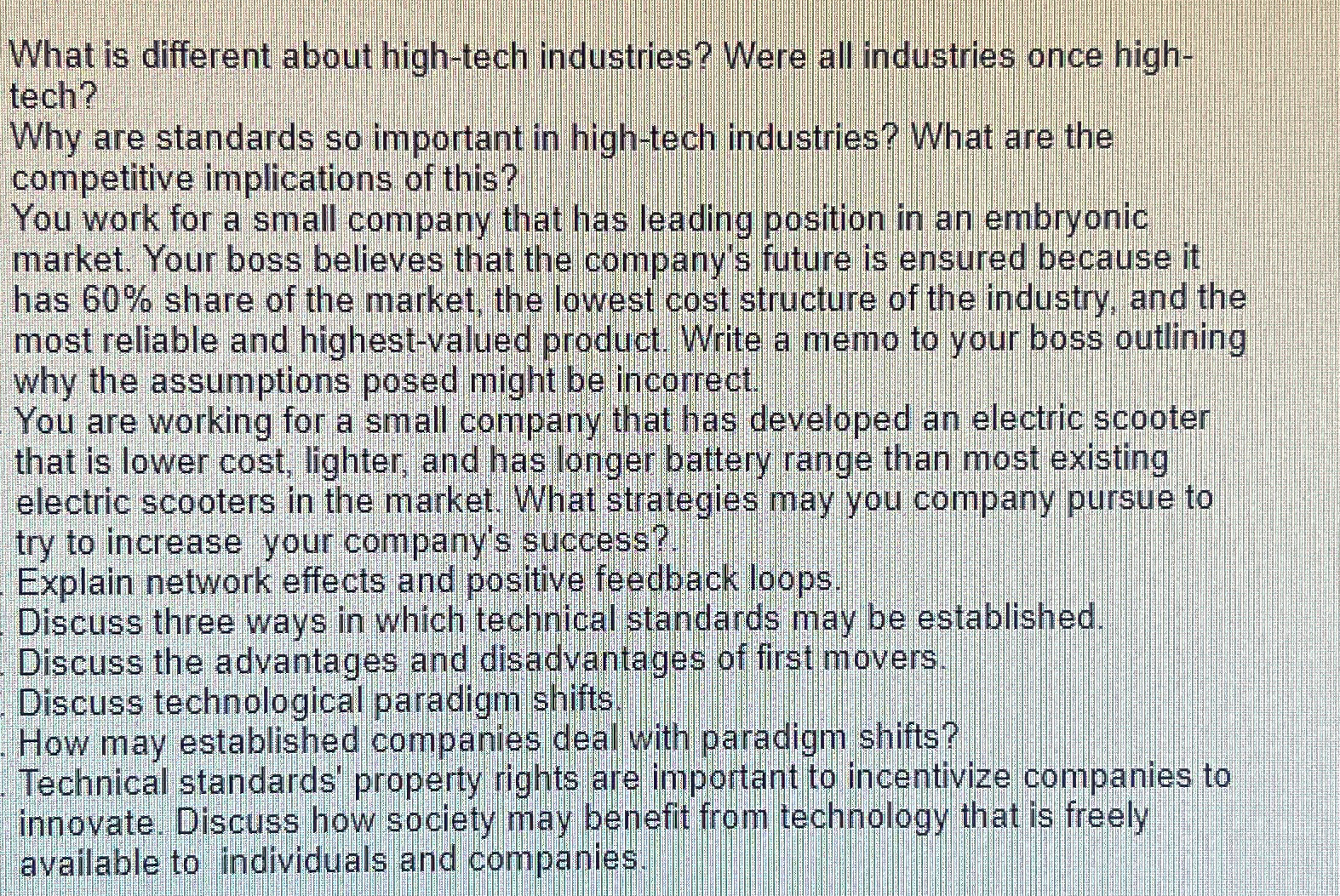  What is different about high-tech industries? Were all industries once hightech?