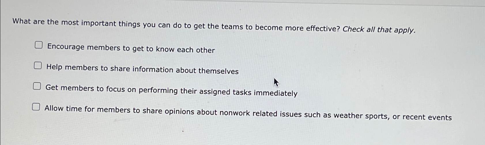  What are the most important things you can do to get